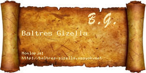 Baltres Gizella névjegykártya